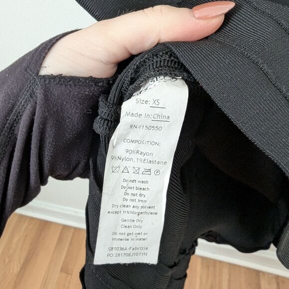 House of CB black bandage Bodycon Fabrizia strapless mermaid trumpet midi dress - Picture 4 of 6